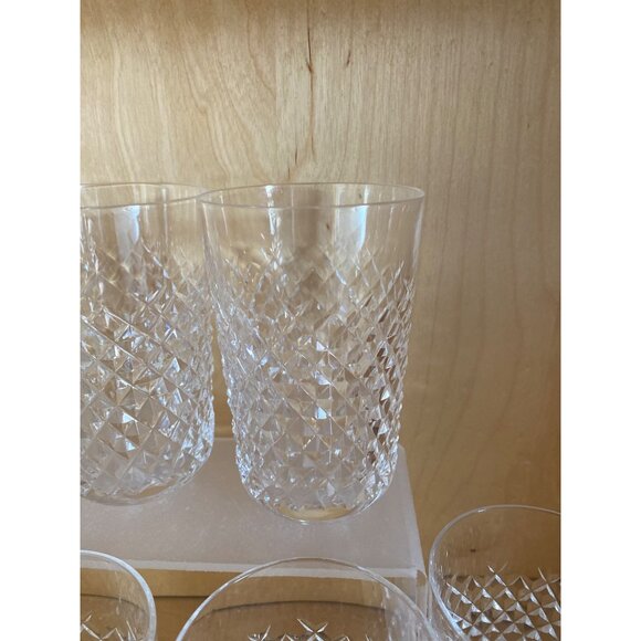 Set of 8 Vintage Waterford Alana Flat Tumblers 12 oz 4.5" H 1970s/80s Gothic Fon - Picture 7 of 13